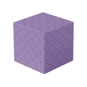 Cube Photo Sayagata motif, japonais, violet et rose