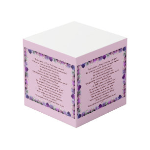 Cube Photo Scripture, Psalm 11, Purple Roses