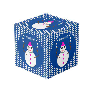 Cube Photo Snowlady de Noël Jongler boules de neige amusant