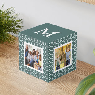 Cube Photo Trellis d'épinette   Famille Monogramme
