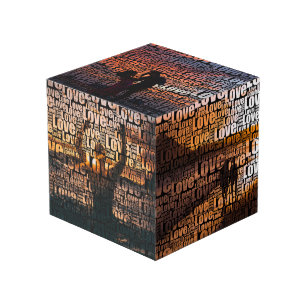 Cube Photo Typographie d'amour photo personnalisée