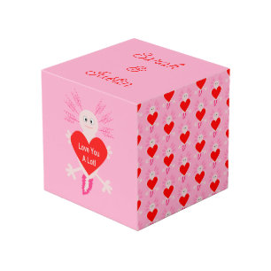 Cube Photo Valentines Jour Amour Coeur Axolotl Personnalités