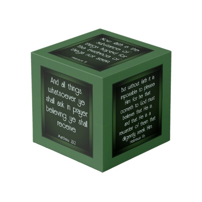 Cube Photo Versets bibliques sur la foi (Angle devant)