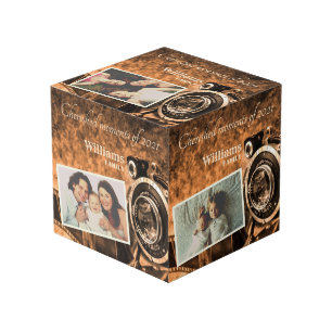 Cube Photo Vintage retro classique caméra rustique famille pe