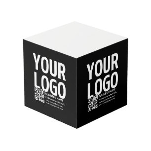 Cube Photo Votre logo avec code QR et texte modifiables