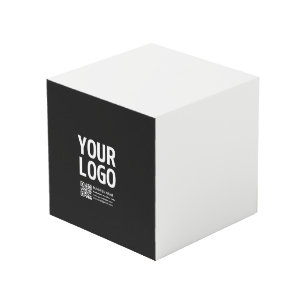 Cube Photo Votre logo avec code QR et texte modifiables