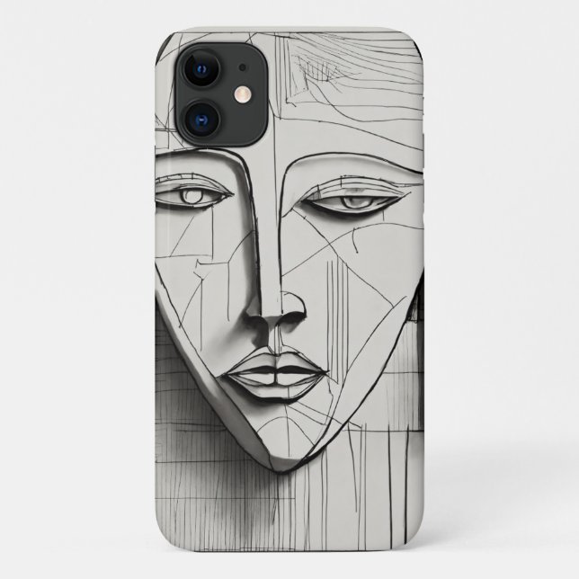 Cubist Art coque iphone - Design abstrait unique (Dos)