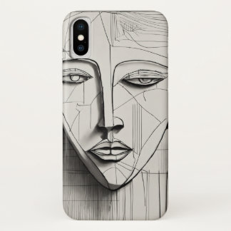 Cubist Art iPhone X Coque - Unique Abstract Design