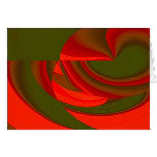 Cubiste rouge et vert Abstrait