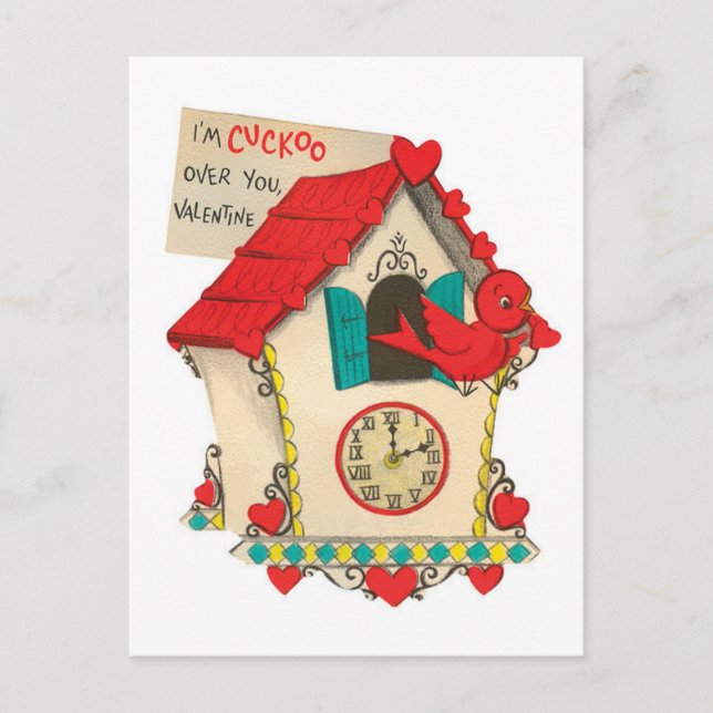 Cuckoo | Vintage Valentine | Carte postale (Devant)