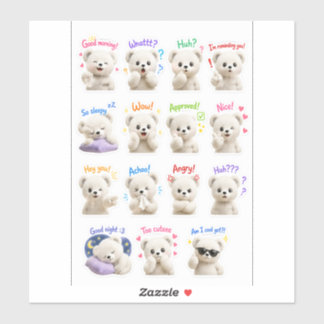 Cuddle Cub – Pack de stickers humeur de nounours m