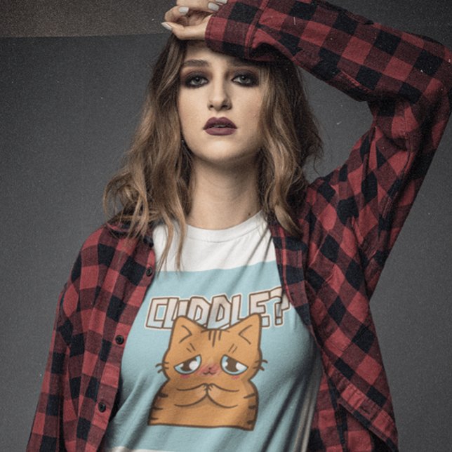 CUDDLE GINGER CHAT FUNNY CUTE T-SHIRTS (Créateur téléchargé)