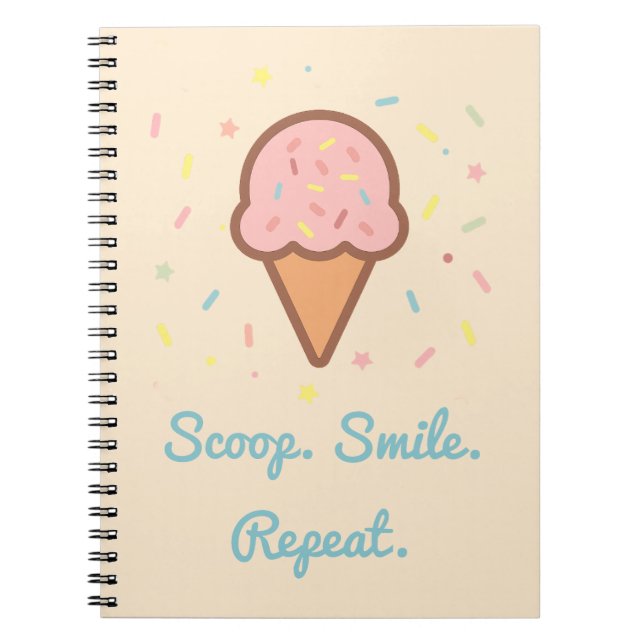 Cuillère, Sourire, Répéter – Cahier de glaçons ave (Devant)