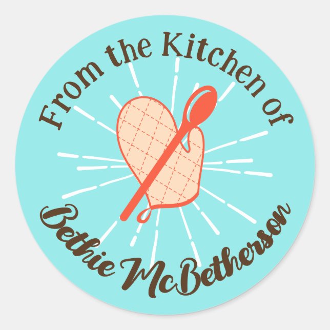 Cuillères à four cuillères en bois autocollants à  (Devant)