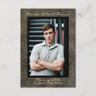 Cuir Brown - Faire-part de 3x5