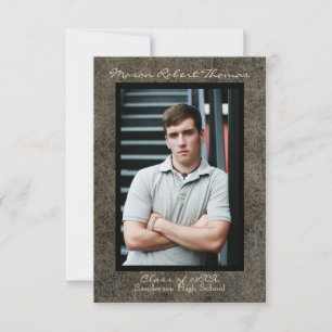 Cuir Brown - Faire-part de 3x5