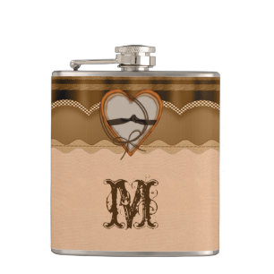 Cuir et flacon décoré d'un monogramme fait sur