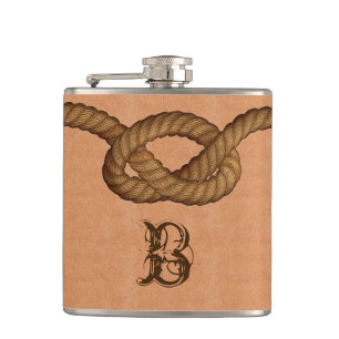 Cuir et flacon décoré d'un monogramme fait sur