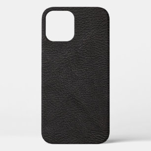 Cuir noir élégant avec Coque de texture-mat iPhone