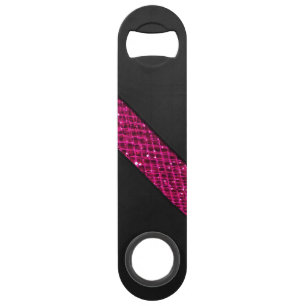 Cuir rose de noir de rayure d'effet de parties