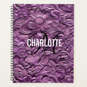 Cuir vintage violet