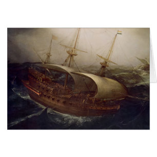 Cuirassé néerlandais dans une tempête