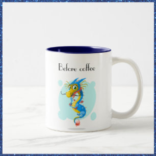 Cuire avant et après Café Mug Dragon et Fée