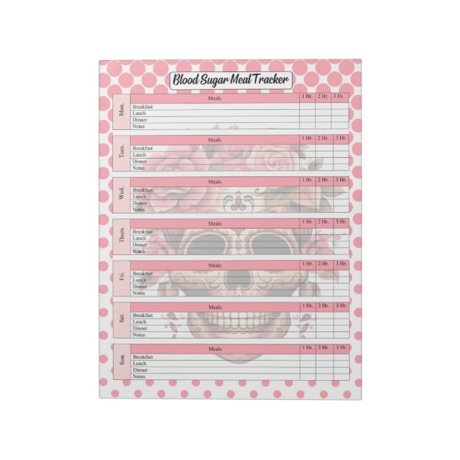 Cuire Sugar Crâne Sang Sucre et carnet de repas (Tourné)