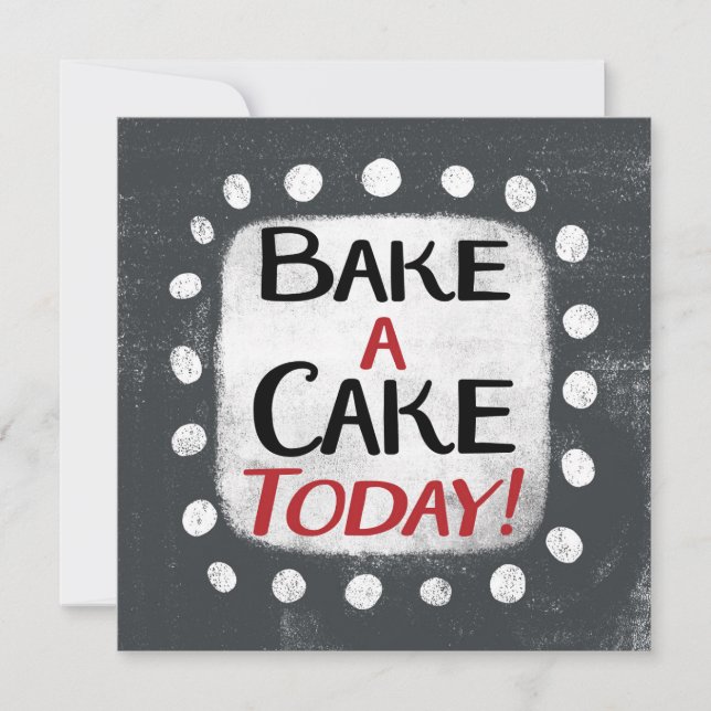 Cuire Un Gâteau Carte De Voeux Aujourd'Hui (Devant)