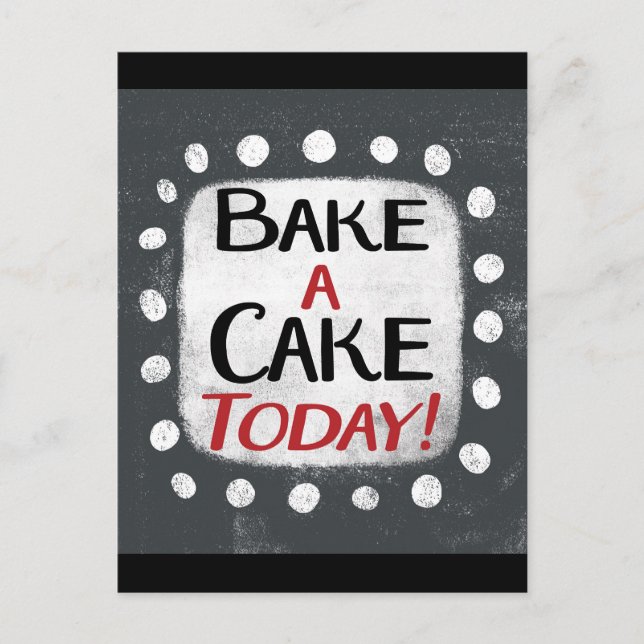Cuire Un Gâteau Carte Postale Aujourd'Hui (Devant)