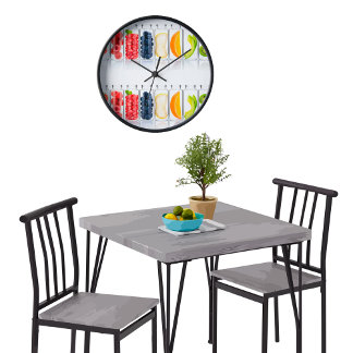 Cuisine alimentaire Horloge naturelle colorée