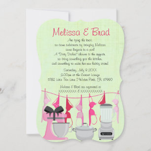 Cuisine amusante Lingerie nuptiale Invitation