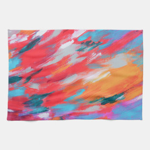 Cuisine Artwork Acrylique Palette Abstraite   linge de cui