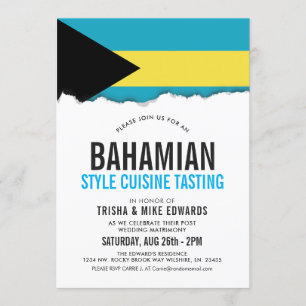 Cuisine Bahaméenne À Thème Invitation du drapeau