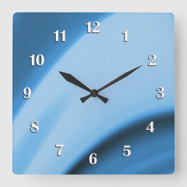 Cuisine bleue 12 chiffres Horloge murale (Recto)