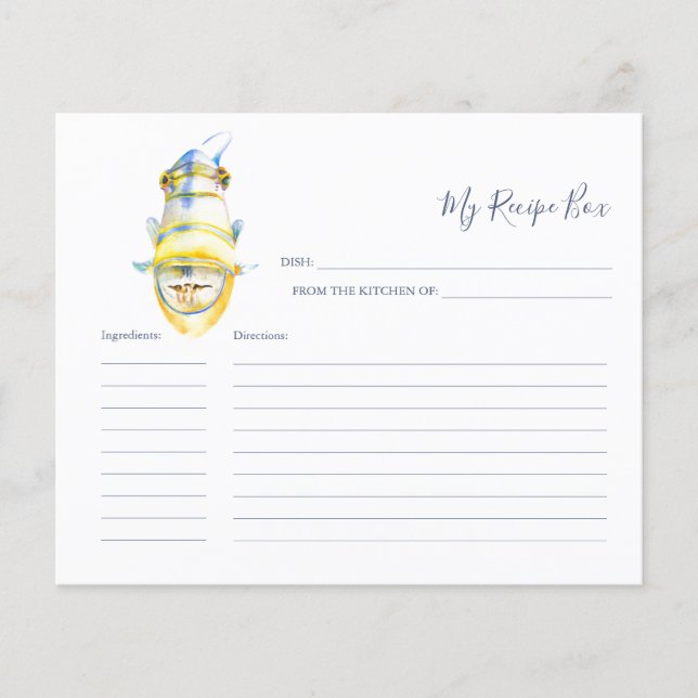 Cuisine Carte de recettes Poisson tropical (Devant)