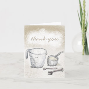Cuisine carte de remerciements, cuisson merci cart