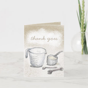 Cuisine carte de remerciements, cuisson merci cart