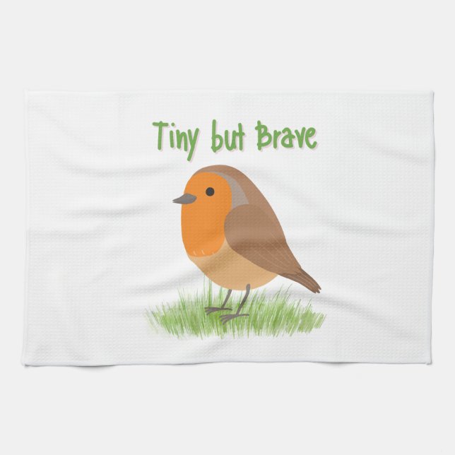 Cuisine Charmant linge de toilette Oiseau Robin (Horizontal)