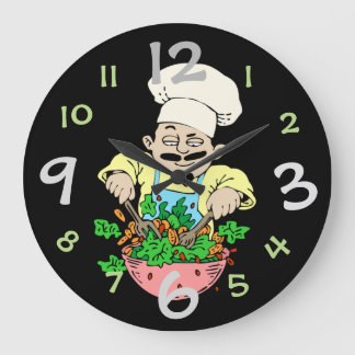 Cuisine Cuisine Mur Horloge Amusante Chef Design