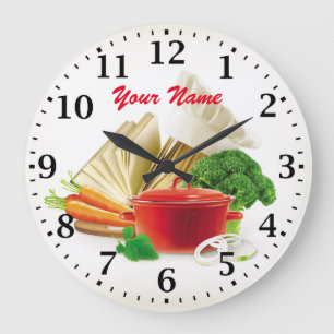 Cuisine Cuisine personnalisée Horloge murale