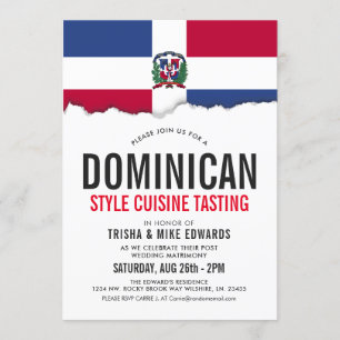 Cuisine dominicaine à thème   Invitation du drapea