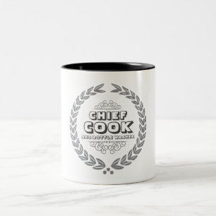 CUISINE EN CHEF ET LAVE-BOUTEILLE MUG À DEUX TONS