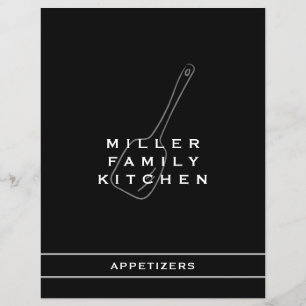 Cuisine familiale Appetizer Divider Noir et blan