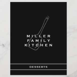 Cuisine Familiale Dessert Divider Noir et blanc