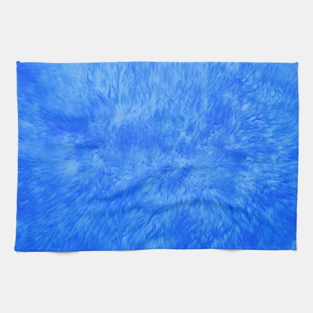 Cuisine française fourrure bleue serviette (Horizontal)