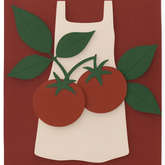 Cuisine Italienne Tomates Serviette de thé — Chef  (Rustic tomato kitchen towel perfect for farmhouse decor and foodie gifts.)