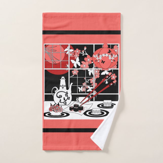 Cuisine japonaise (Serviette à main)
