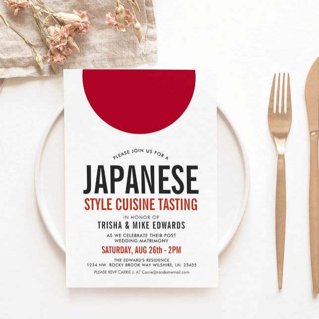 Cuisine japonaise | Invitation de parti (Créateur téléchargé)