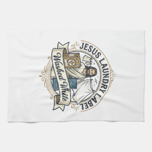 Cuisine Jesus Étiquette De Linge Lavé Blanc Jesus Linge La